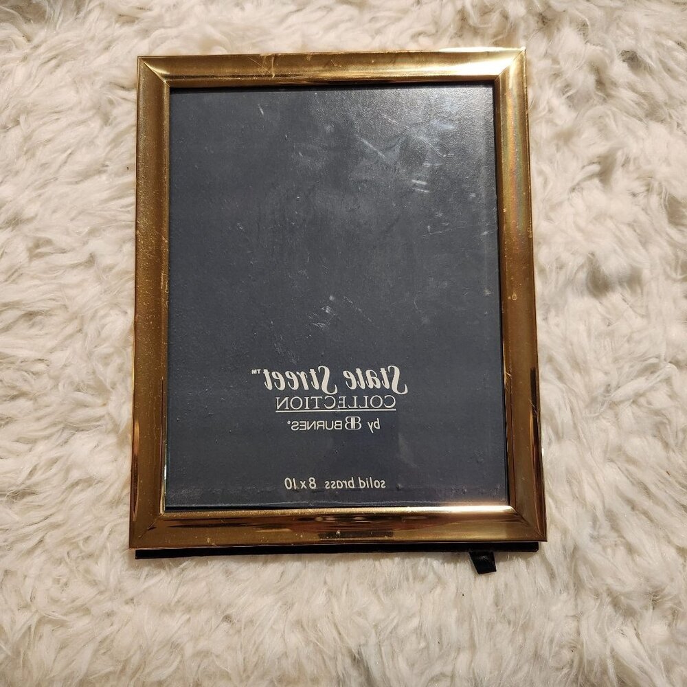8"x10" Solid Brass Picture Frame With Stand MCM Glam Regency Gallery Wall